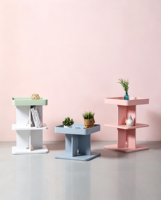Petite table basse en plastique, design nordique moderne, rangement et mobilier de salon écologique