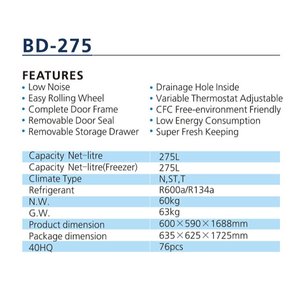 <span class=keywords><strong>Congelador</strong></span> <span class=keywords><strong>vertical</strong></span> de 275L, 7 <span class=keywords><strong>cajones</strong></span>, electrodomésticos rentables, fabricante OEM, <span class=keywords><strong>congelador</strong></span> <span class=keywords><strong>vertical</strong></span> para el hogar, 2017 - Product Image 3