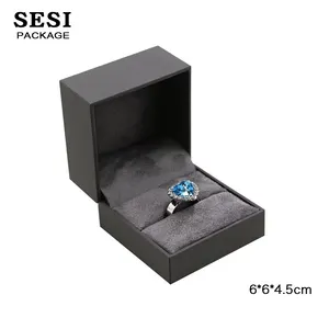 High End Jewlery Box Custom Logo Leather Ring Box Wedding Earring Bracelet Necklace Pu Leather Jewelry Box Packaging Luxury