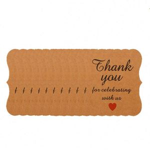 Paquete de 100 Etiquetas de Agradecimiento para Celebrar Con Nosotros, Etiquetas Rústicas para Regalos y Detalles para Invitaciones de Boda, Despedida de Soltera y Fiestas - Product Image 4