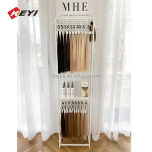 Geschäfte Haar Produkt Shop Benutzer definierte Metalldraht Perücke Haar verlängerung Display Rack Stand Haar Display Rack