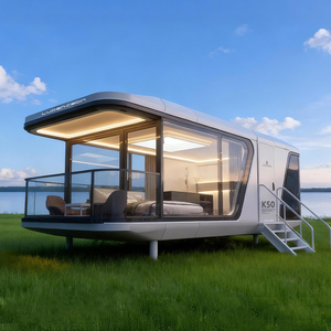 Casa Contenedor Inteligente Prefabricada y Móvil, Villa Cápsula Espacial Portátil, <span class=keywords><strong>Mini</strong></span> Villa Modular Extensible de 20 pies, Sala de Estar Europea - Product Image 5