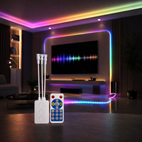 Controlador LED SPI de Doble Canal SP601E para APP, Control Remoto RF, DC5-24V, WS2812B, SK6812, Tira de Píxeles, Control de Zona Independiente, Micrófono Musical