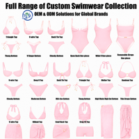 Maillot de bain personnalisé recyclé de haute qualité Bikini dos nu extensible avec accessoires Bandeau Maillot de bain deux pièces à string triangle