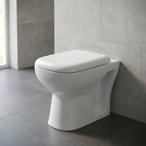โถสุขภัณฑ์เซรามิคทรงสี่เหลี่ยมแบบตั้งพื้น สไตล์ยุโรป ระบบ S-Trap ทันสมัย - Product Image 1
