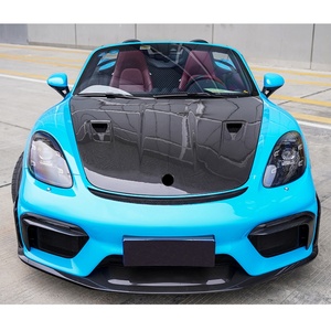Nouveau pare-chocs avant en fibre de carbone, abat-jour, feux de jour, feux antibrouillard, cadre de calandre pour 718 Cayman Boxster RS - Product Image 3