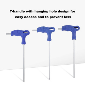 Clés industrielles, outil de réparation manuel, <span class=keywords><strong>clé</strong></span> hexagonale à poignée en T, <span class=keywords><strong>clé</strong></span> à tête <span class=keywords><strong>plate</strong></span>, <span class=keywords><strong>clé</strong></span> à tête sphérique, poignée en plastique, <span class=keywords><strong>clé</strong></span> Allen CRV - Product Image 2