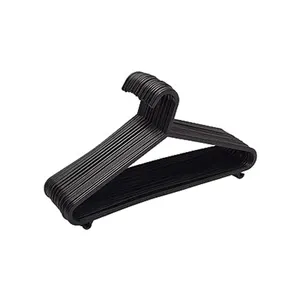 High Quality Pk20 Black Plastic Hanger Luxury Plastic Cloth Hangers Non-slip and Heavy Duty