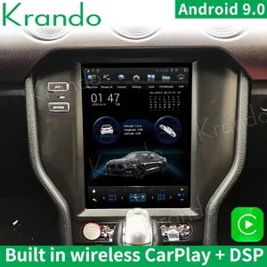 Krando Tesla Style 12.1'' Android Car Headunit Tesla Screen For Ford Mustang 2010 - 2014 Built-in DSP Android Auto Stereo