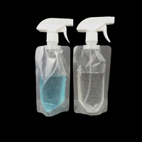 Pochette debout pliable en plastique avec vaporisateur à gâchette avec pulvérisateur