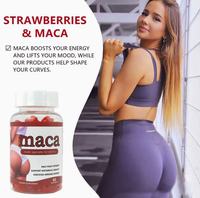 Produits de beauté en marque blanche OEM/ODM, supplément naturel pour adultes, 60 capsules, gommes de maca rouge