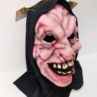 Nouveauté 1 PC Masque de diable rouge effrayant en silicone Masque réaliste Accessoires de film pour enfants adultes, cadeau d'anniversaire, masque de fête d'Halloween