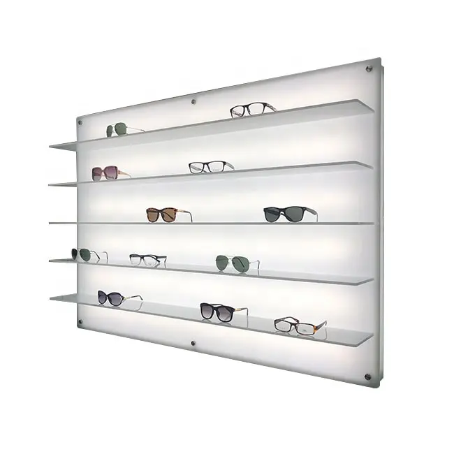Kunden spezifische Mode Sonnenbrillen stehen Acryl Sonnenbrillen Display Rack mit LED-Licht