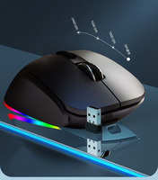 2,4G + Ratón para juegos con cable Retroiluminación RGB Disponible Diseño ergonómico personalizado Ratón para jugadores