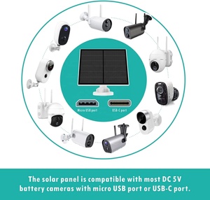 Panel Solar Monocristalino Personalizado, Mini Paneles Solares <span class=keywords><strong>de</strong></span> 5V 6V ETFE <span class=keywords><strong>de</strong></span> 1W 2W 3W 5W 10W con Tipo-C para Cámara - Product Image 2