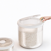 Seau de rangement hermétique en plastique PP de qualité alimentaire, résistant aux insectes et à l'humidité, pour la farine, les haricots, les aliments secs, l'organisation du garde-manger