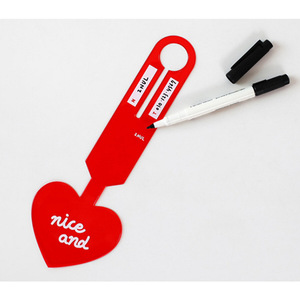 Étiquette de bagage en forme de cœur de style coréen, carte d'embarquement en PVC, étiquette de bagage, étiquette nominative, pendentif. - Product Image 2