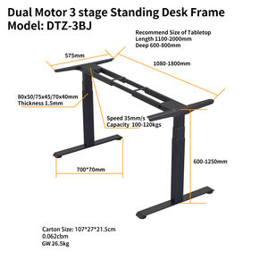 Scrivania Ergonomica di Lusso Personalizzata con Telaio Regolabile in Altezza, <span class=keywords><strong>Tavolo</strong></span> da Ufficio per Computer dal Design Moderno - Product Image 4