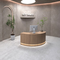 Comptoir de caisse Shinestone Arc en peinture cuite au four pour magasin de vêtements, salon de beauté féminin, bar – Bureau de magasin de luxe, tendance et populaire sur internet