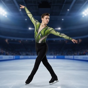 Combinaisons sur mesure en gros pour hommes, vêtements de scène, danse, patinage artistique, entraînement, danse latine, costume de gymnastique - Product Image 2