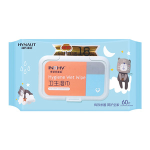 Toallitas húmedas antisépticas Haihu Weino 150mm X 180mm 60 piezas Toallitas desinfectantes no tejidas para uso diario - Product Image 2