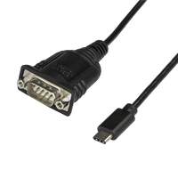 Cable Adaptador USB-C a RS232 Serial DB9 Premium de Utech con Blindaje Trenzado - Compatible con Windows 11/10/8/7 Linux Mac - Chipset FTDI
