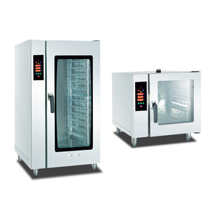 เตาอบไฟฟ้าแบบพาความร้อนสำหรับขนมปังและพิซซ่า พร้อมปุ่มควบคุม ไอน้ำจากหม้อต้ม และฟังก์ชันจัดเก็บเมนู - Product Image 1