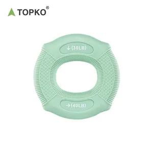 TOPKO Stocked Silicone Massage Ball Ring Silicone Hand Gripper Exercise Strength Training Ring Finger Exerciser