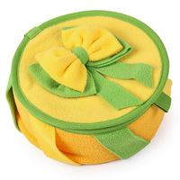 Sac rond zippé en polaire pour chien, tapis de renifflement et jouet, accessoire de forrage et d'alimentation lente, anti-stress