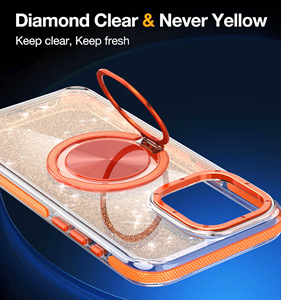 Thiết Kế Sang Trọng Long Lanh Điện Thoại Di Động Trường Hợp Chống Mùa Thu Từ Đứng Chống Sốc Điện Thoại Di Động Bìa Đối Với Samsung A55 A16 A06 S24 Siêu S25 - Product Image 5