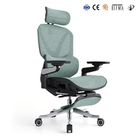 Chaise de bureau ergonomique électrique avec massage, entièrement en mesh, nouveau design premium, chaise d'ordinateur avec accoudoirs 6D et repose-pieds, Silla De Oficina