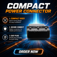 Connecteur de faisceau de câblage automobile en laiton et nylon 12V mâle 6P, adaptateur de prise IP67 pour pédale électronique du gaz