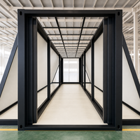 Maison conteneur extensible de 40 pieds avec véranda, villa modulaire préfabriquée de luxe, mini-maison pliable moderne préfabriquée avec terrasse