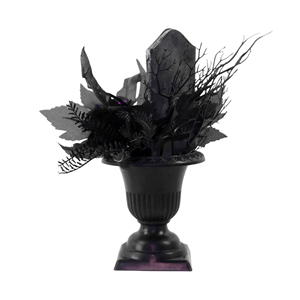 Decorazioni da Tavolo per Halloween Nere di ER Factory, Fiori Artificiali per Interni, Decorazioni con Scheletri e Lapidi - Product Image 5