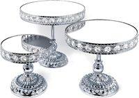 Support de gâteau en fer pour accessoires de mariage européen Décoration de la maison Plateau en cristal Table à dessert en métal