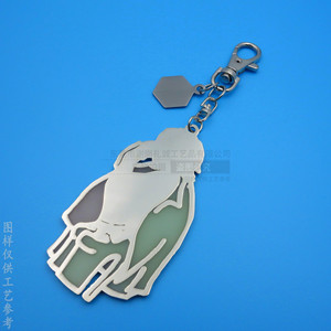 <b>Anime</b> Character Zinc Alloy <b>Keychain</b> 65mm Painted Hollow Design With Pendant Charm For Gift Promotion - Product Image 3