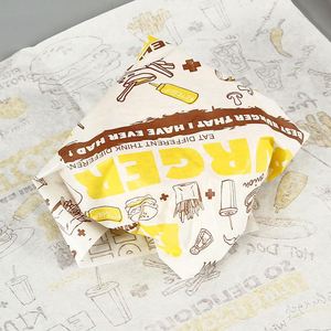 Papier sulfurisé imprimé de qualité alimentaire pour le marché sud-américain, matière première pour emballage de burgers en rouleau - Product Image 2