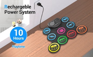 Batería Electrónica de 9 Piezas con Pad de Práctica, Conector para Auriculares, Diseño Enrollable y Plegable, Altavoz Integrado, Carga USB, Pedales y Baquetas - Product Image 5