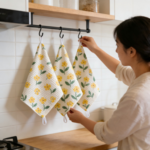 Bespoke Household Soft Custom Design <b>Microfiber</b> Quick Dry Absorbent Cleaning Waffle Kitchen Tea Dish <b>Towel</b> - Product Image 1