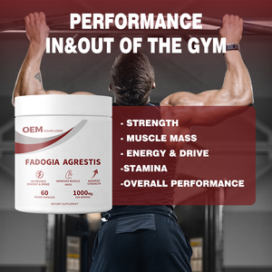 Capsules d'extrait de Fadogia Agrestis en gros, fabrication OEM, pour booster l'énergie, la croissance musculaire et les performances athlétiques - Product Image 3