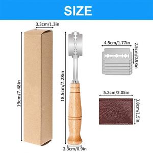 Premium <b>Hand</b> Crafted Bread Lame Included 5 Blades and Leather Protective Cover Dough Scoring <b>Tool</b> - Product Image 2