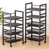 Fabriek Outlet Multi-Functionele Metalen Opbergkar Multi-Tier Keuken Rollende Trolley Huishoudelijke Groente Fruit Opslag Rack