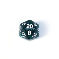 Dés à jouer en résine polyédrique vert foncé en gros, dés D20 pour jeux de rôle DND, dés acryliques personnalisés D20