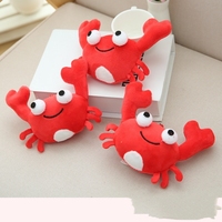 Mignon peluche rouge homard crabe porte-clés jouet kawaii peluche océan peluche animaux jouets homard crabe autre porte-clés pour enfants sac charme