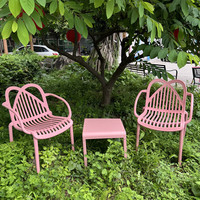 Nouveau design de chaises et tables d'extérieur empilables bon marché chaises de salle à manger de restaurant en plastique PP vente en gros