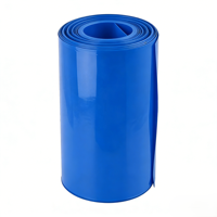 Pellicola Termoretraibile in PVC Blu per Imballaggio di Batterie al Litio, Larghezza 30-150mm, Tubo Isolante Termoretraibile Modello PVC