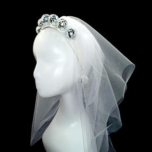 Fascia per Capelli da Sposa per Addio al Nubilato con Velo, Specchio e Palla Disco - Vendita all'Ingrosso - Product Image 4