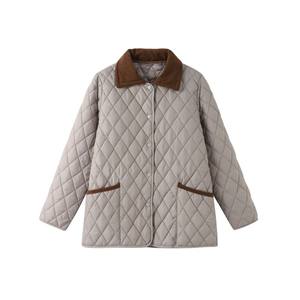 Veste d'hiver pour femmes d'âge moyen, en promotion, couleur lavande, col à revers, boutonnée, <span class=keywords><strong>prix</strong></span> de <span class=keywords><strong>gros</strong></span> direct usine - Product Image 1