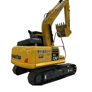 รถขุดตีนตะขาบ Komatsu PC130-7 มือสองสภาพ 90% น้ำหนัก 13 ตัน รถขุดไฮดรอลิก PC130-7 พร้อมใบมีด สำหรับงานก่อสร้างเทศบาล - Product Image 1