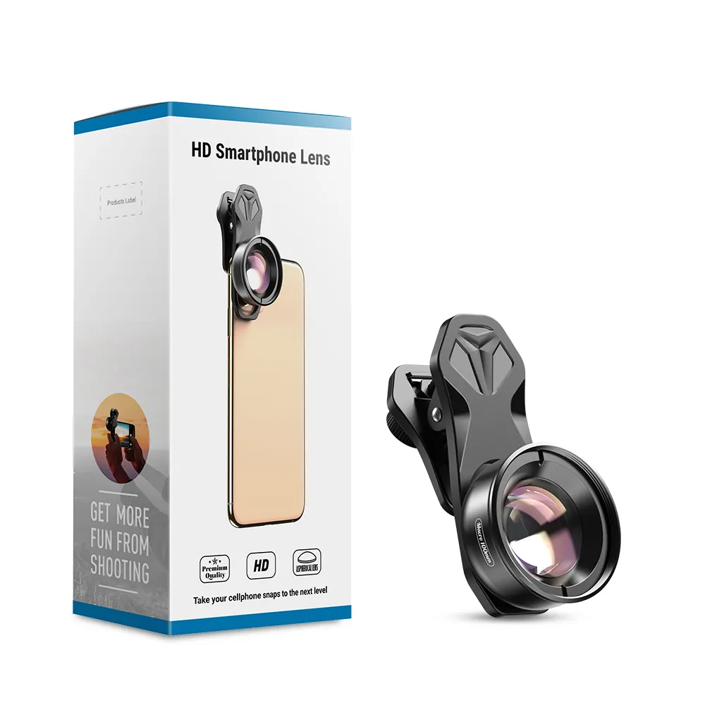1,14 Apexel — objectif de Microscope téléphone Portable, objectif de 100MM pour la macrophotographie, compatible avec Smartphone